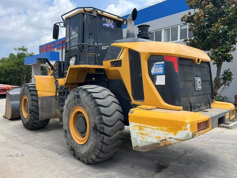 2023 LiuGong 856H wheel loader, rear three-quarter view 2023 LiuGong 856H wheel loader, rear three-quarter view