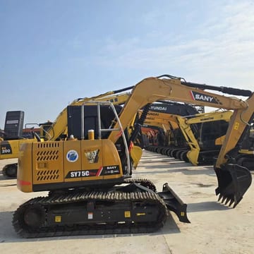 2024 Sany SY75C Pro mini excavator, side profile view