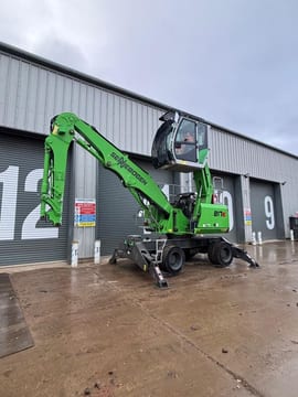 2018 Sennebogen 817E material handler, side view