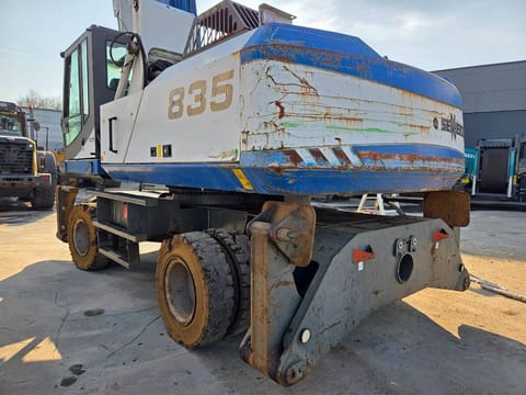 2005 Sennebogen 835M material handler, rear three-quarter view