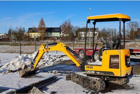 2021 JCB 16C-1 mini excavator, side view
