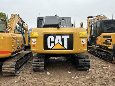 2020 Caterpillar 313D crawler excavator, rear view