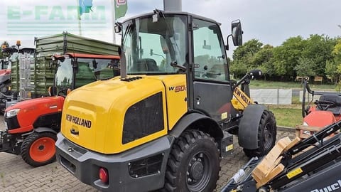 2020 New Holland W60 C mini excavator, front three-quarter view 2020 New Holland W60 C mini excavator, front three-quarter view