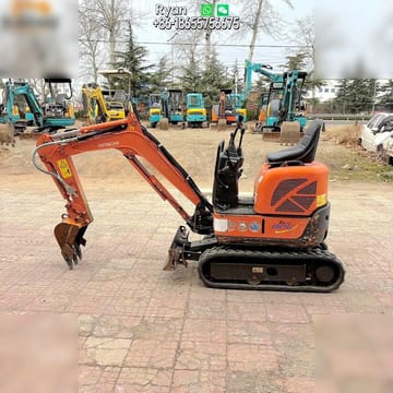 Hitachi ZX8U-2 mini excavator, side view