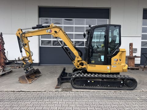 2024 Caterpillar 305 CR mini excavator, side profile view