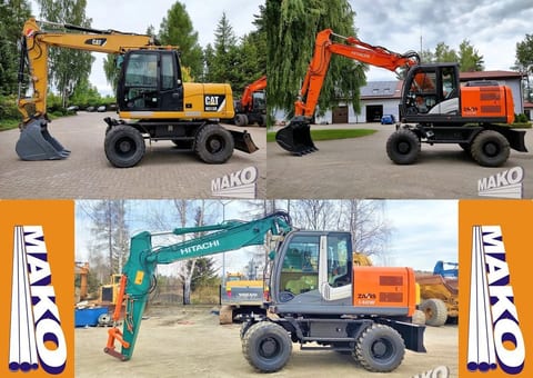2012 Hitachi ZX140W-3 wheel excavator side view