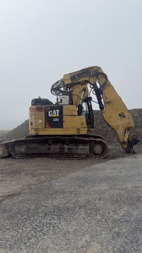 2018 Caterpillar 335F LCR crawler excavator side view