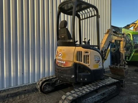 2016 Yanmar VIO25-4 mini excavator, rear three-quarter view 2016 Yanmar VIO25-4 mini excavator, rear three-quarter view