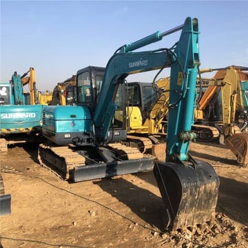 2024 Sunward SWE60E mini excavator, front three-quarter view
