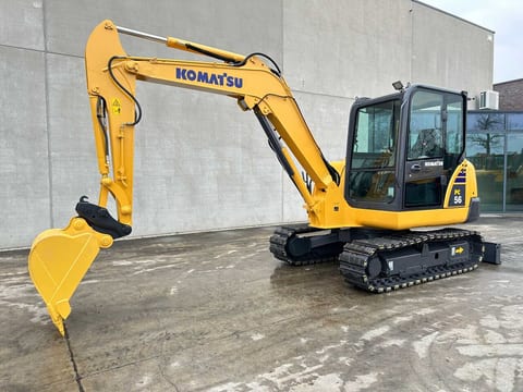 2015 Komatsu PC56-7 mini excavator, side profile view