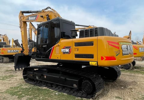 2023 Sany SY215C crawler excavator, rear three-quarter view
