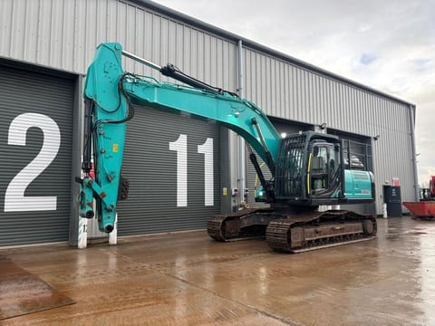 2022 Kobelco SK300LC-10E crawler excavator, side profile view