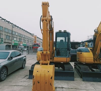Komatsu PC78US-6 mini excavator, front view