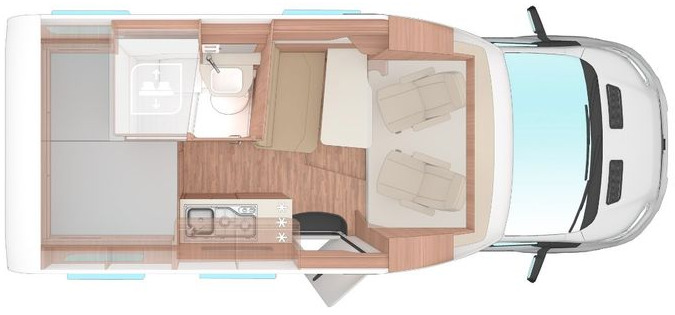 New Semi-integrated motorhome Weinsberg X-CURSION VAN 500 MQ PEPPER/ VW T6.1 – 150PS DSG