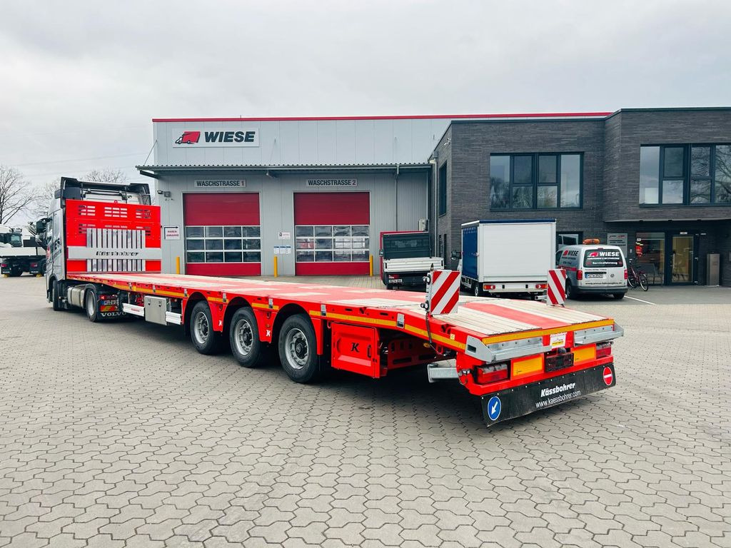 New Dropside/ Flatbed semi-trailer Kässbohrer SPS Mega Schwerlast Plattform Lenkachse