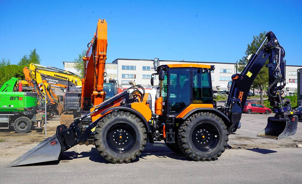 Backhoe loader Huddig 1370 City EX-DEMO