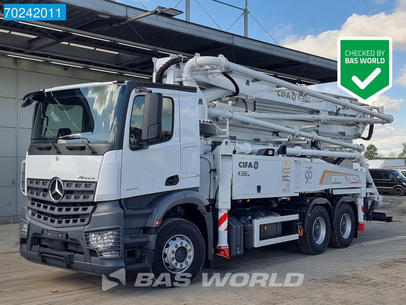 New Concrete pump truck Mercedes-Benz Arocs 2640 6X4 NEW! CIFA K36 4L Big-Axle Euro 6