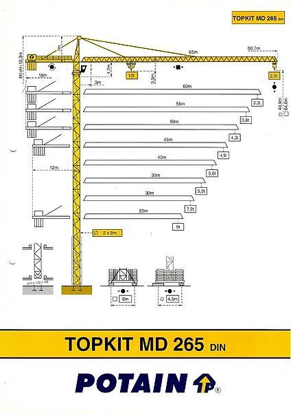 Tower crane Potain MD 265