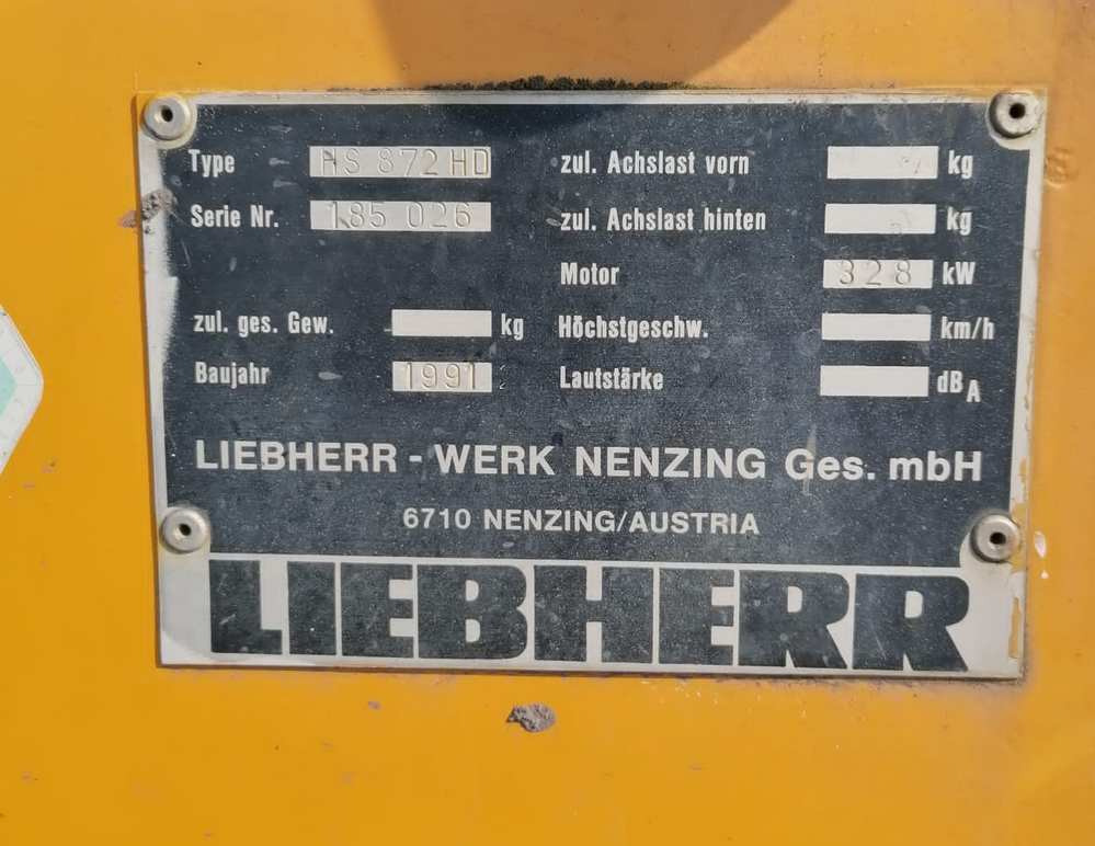 Crawler crane Liebherr HS 872 HD dragline