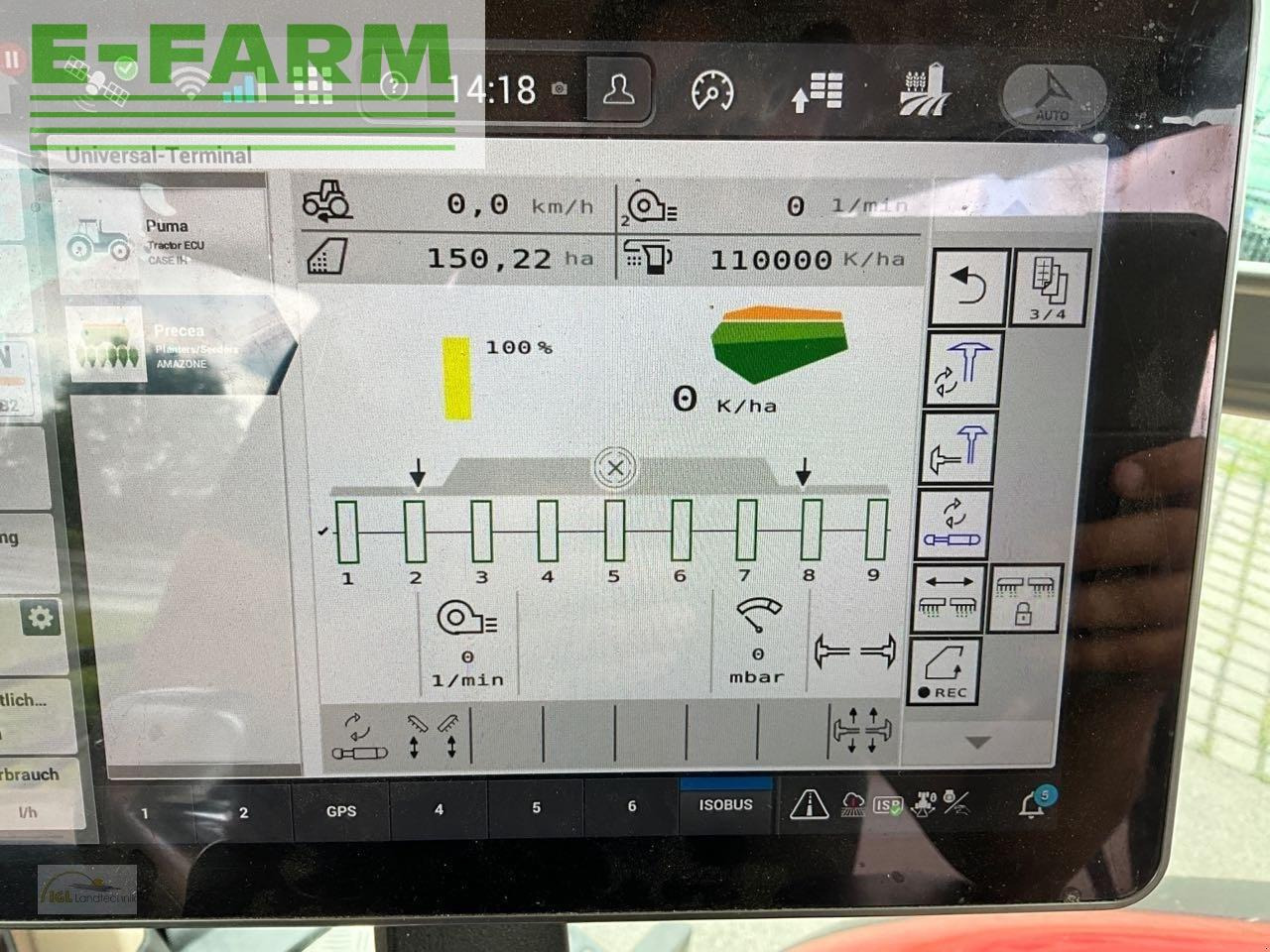 Precision sowing machine Amazone precea 6000-2 fcc su